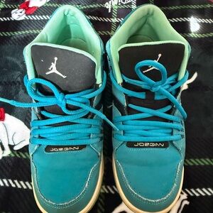 Jordan Aqua and Black Sneakers